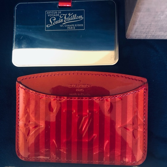 LOUIS VUITTON Vernis Rayures Mirror Case Pomme D'Amour - Picture 11 of 16